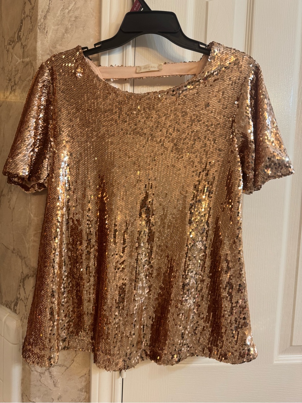 Altar'd State Rose Gold Sequin Tee